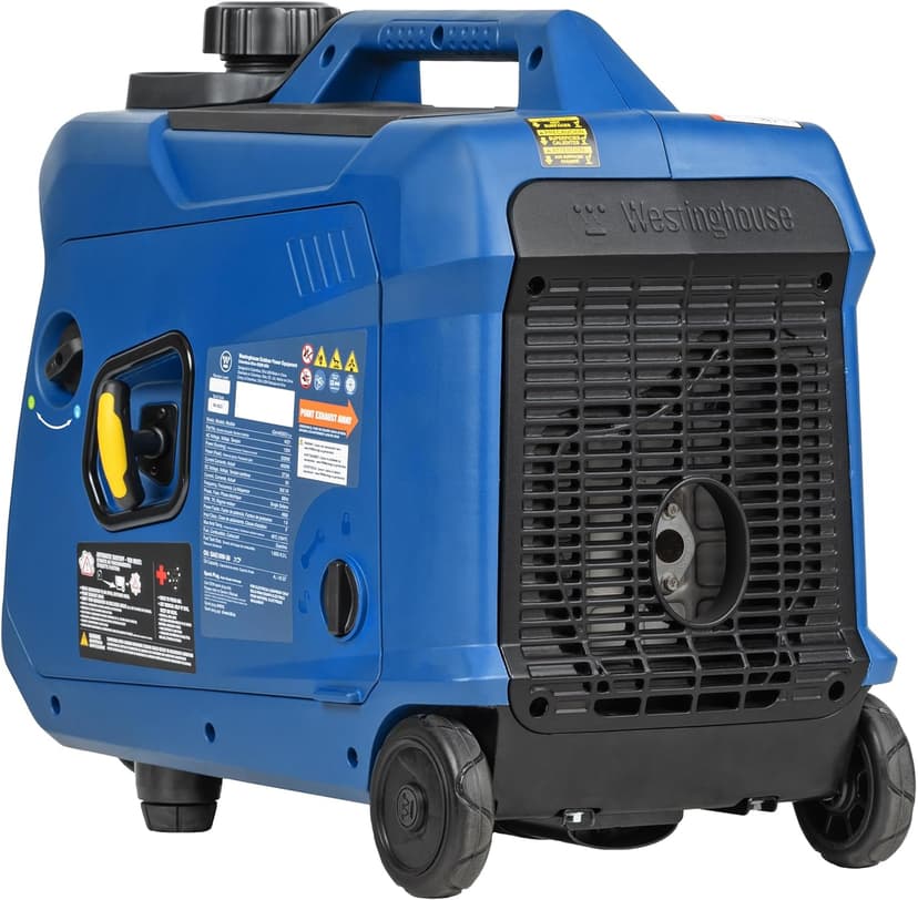 Westinghouse 4000 Peak Watt Super Quiet Dual Fuel Portable Inverter Generator, Wheel & Handle Kit, Gas & Propane Powered, RV Ready, CO Sensor, Parallel Capable