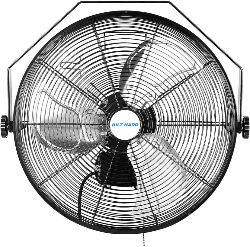 BILT HARD 4300 CFM 18 in. Outdoor Wall Mount Fan, 3-Speed Waterproof Wall Fan Industrial Grade High Velocity Outdoor Fans for Patio, Commercial, Garage, and Gazebo Use- UL Listed Black