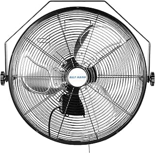 BILT HARD 4300 CFM 18 in. Outdoor Wall Mount Fan, 3-Speed Waterproof Wall Fan Industrial Grade High Velocity Outdoor Fans for Patio, Commercial, Garage, and Gazebo Use- UL Listed Black