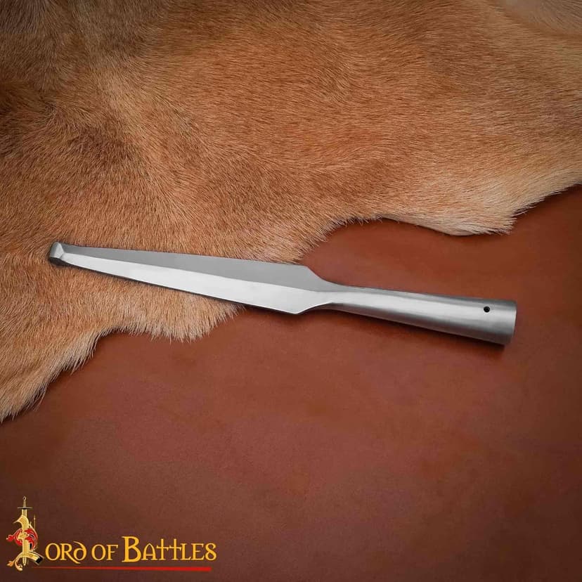 Medieval Spear Head Hand Forged from Carbon Steel Functional Viking Spearhead Combat Battle Ready Armor Hunting Lozenge Throwing Spearhead LARP SCA