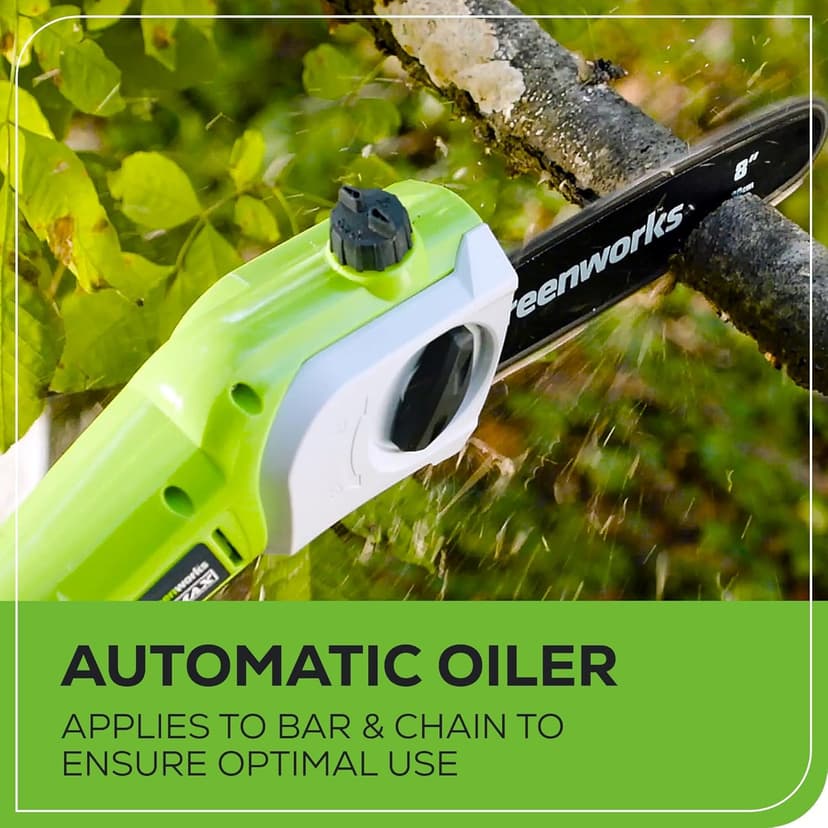 Greenworks 40V 8" Pole Saw + Pole Hedge, 2.0Ah Battery (Gen 1)