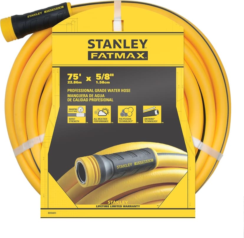 Stanley BDS6651 Fatmax Professional Grade Water Hose, 75' x 5/8"