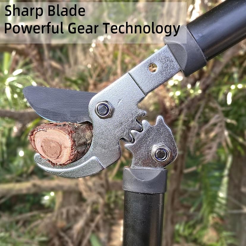 Loppers Tree Trimmer Branch Cutter with Powerful Gear Action, Super Pruner Tree Clippers Tree Pruner, Chops Thick Branches Ease, Sharp Steel Blade with 1.3 Inch Cutting Capacity(15 Inch)