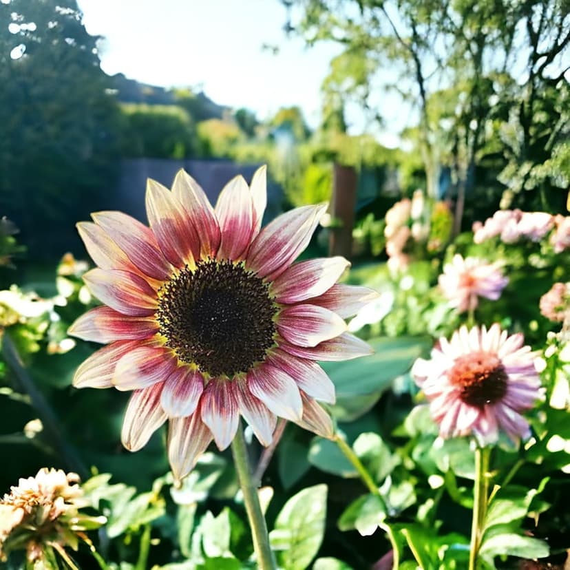 50pcs Rare Strawberry Pink Sunflower Seeds - Non-GMO Heirloom Variety for Your Unique Garden