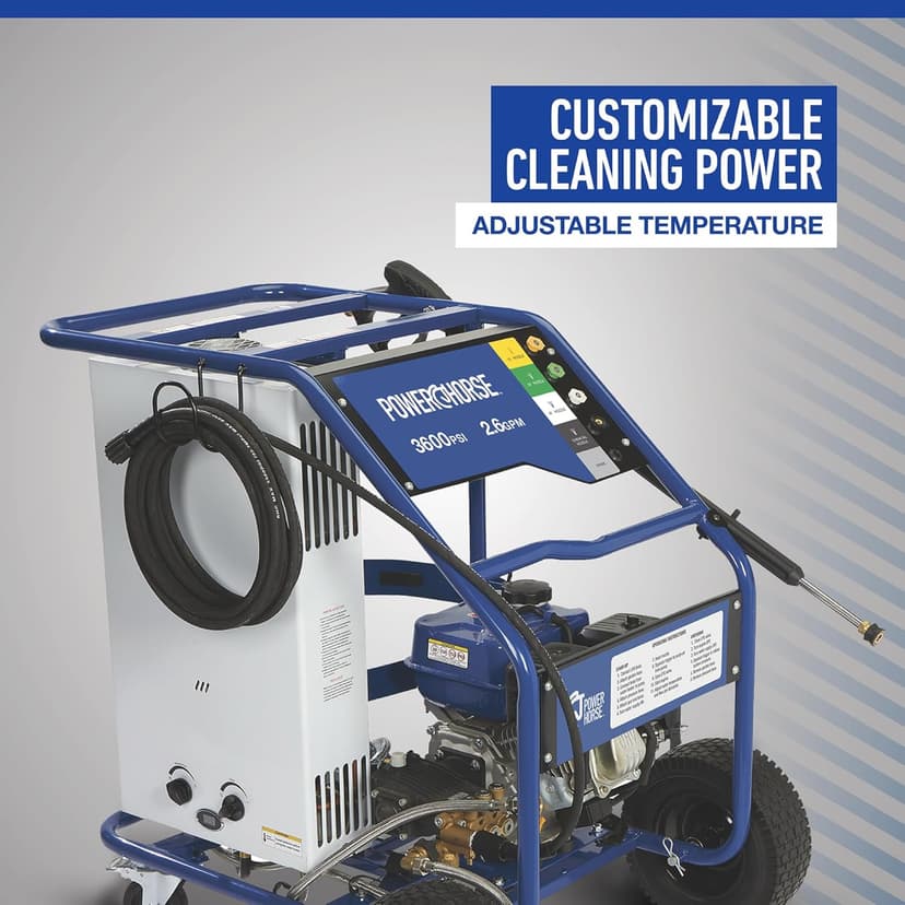 Powerhorse Propane Pressure Washer, Hot Water Pressure Washer Gas Pressure Washer with Propane Burner, Power Washer Car Pressure Washer