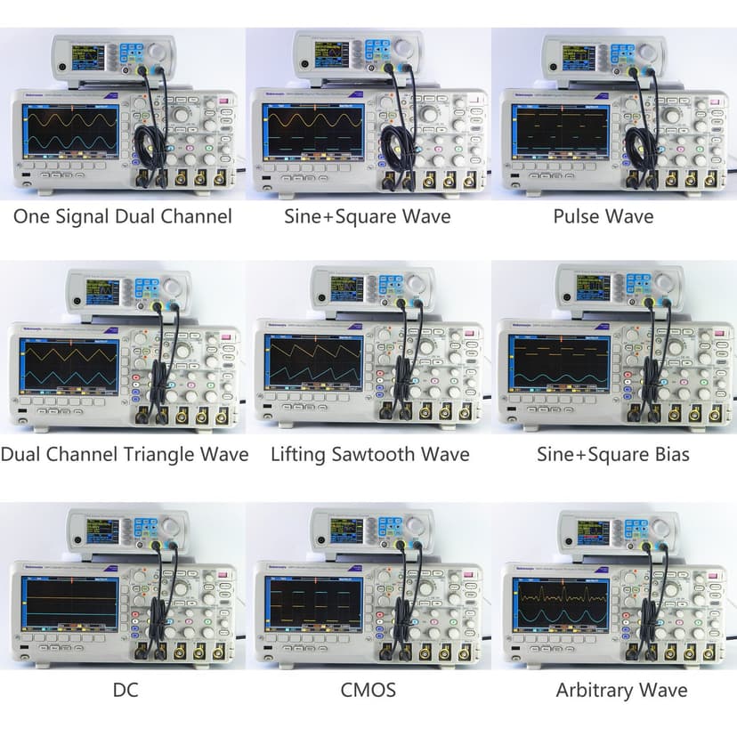 Koolertron Upgraded 15MHz DDS Signal Generator Counter,High Precision Dual-Channel Arbitrary Waveform Function Generator Frequency Meter 200MSa/s (15MHz)