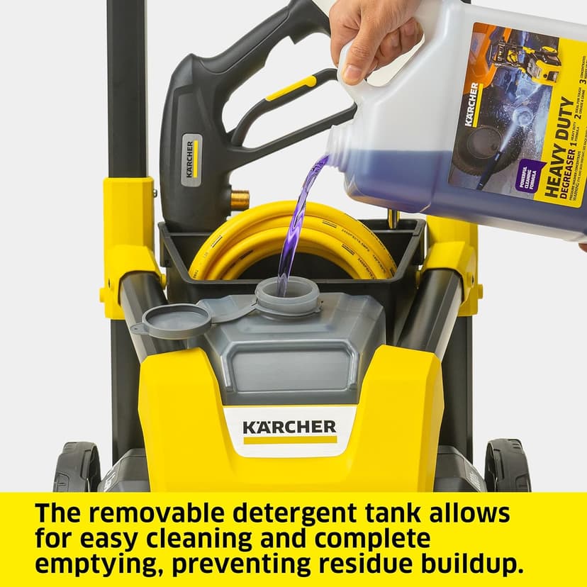 Kärcher Pressure Washer K1800PS, Max 2250 PSI, 3 Spray Nozzles, Detergent Tank, For Cars, Driveways, Siding, Patios, 1.46 max. GPM
