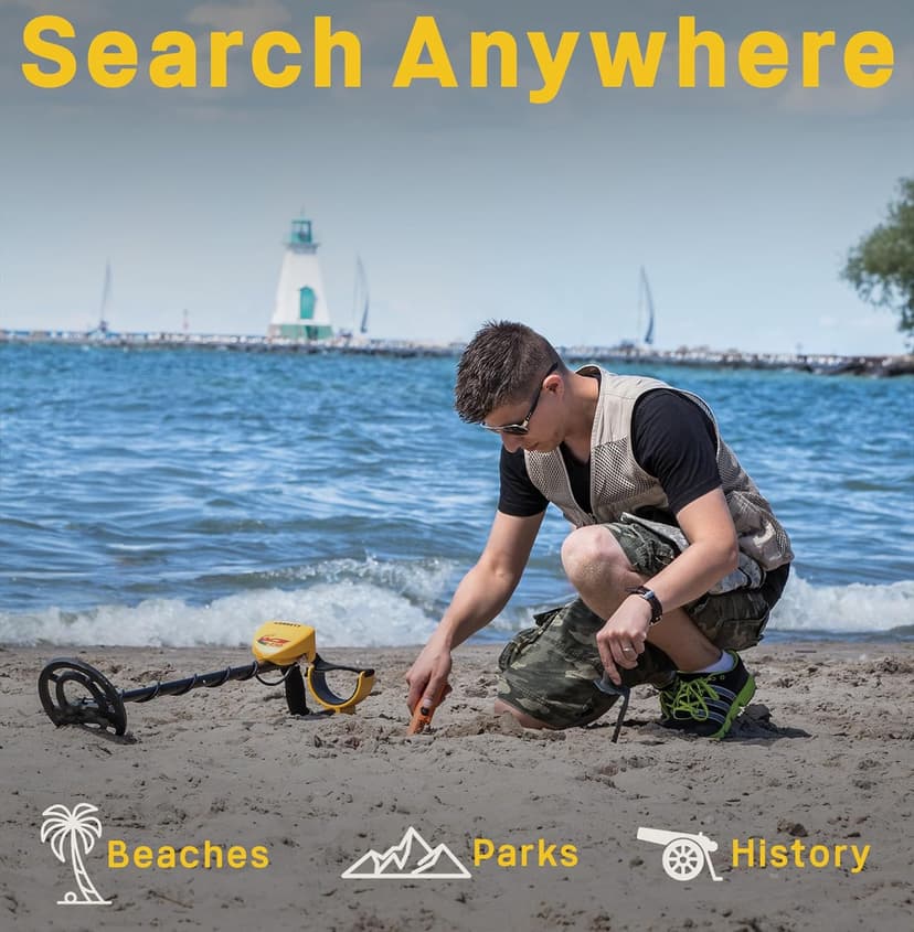 Garrett ACE 250 Metal Detector – Made in The USA - Electronic Pinpointing, 5 Search Modes, Accept/Reject Discrimination, Depth Indicator