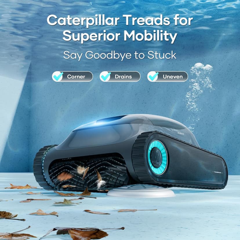 (2025 Upgrade) Aiper Scuba S1 Robotic Pool Cleaner,Wall & Waterline Cleaning,180-Min Battery Life, Ultra-fine Filtation, Smart Navigation, App Support