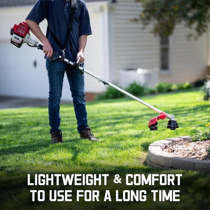 PowerSmart 25.4cc Gas Weed Wacker, 3-in-1 String Trimmer/Edger 16-Inch with 10-Inch Brush Cutter for Grass Cutting