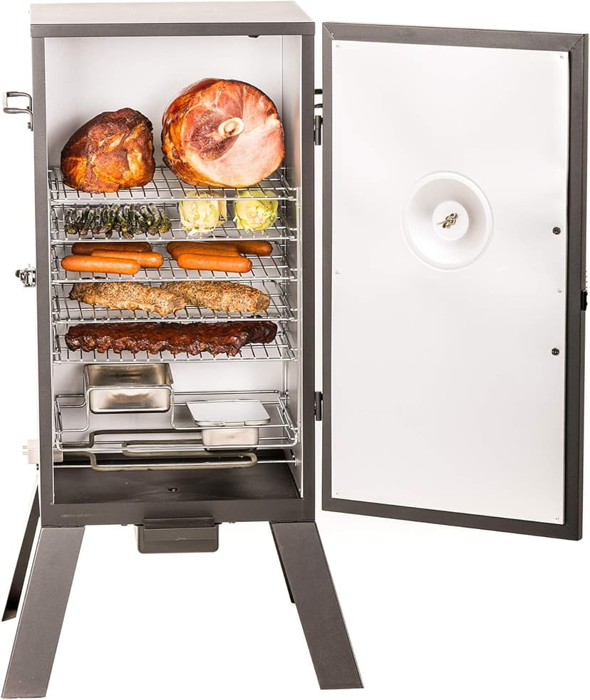 Masterbuilt MB20070210 Analog Electric Smoker with 3 Smoking Racks, 30 inch, Black & Western Premium BBQ Smoking Chips, Mesquite BBQ