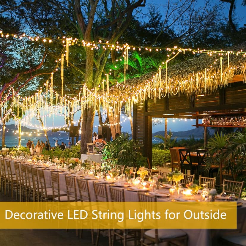 Extra-Long 144FT Solar String Lights for Outside, 2 Pack 400LED Solar Fairy Lights Outdoor, Waterproof Copper Wire with 8 Modes Twinkle Lights for Tree Garden Party Xmas Wedding Decor (Warm White)
