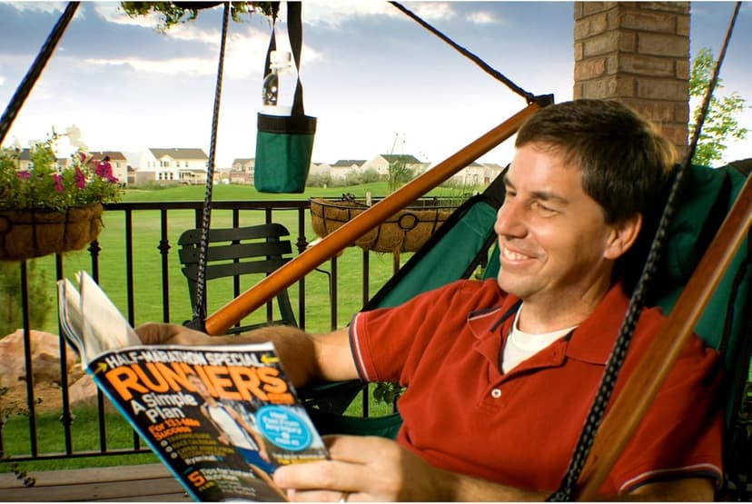 Hammaka Hanging Hammock Air Chair, Wooden Dowels, Tan