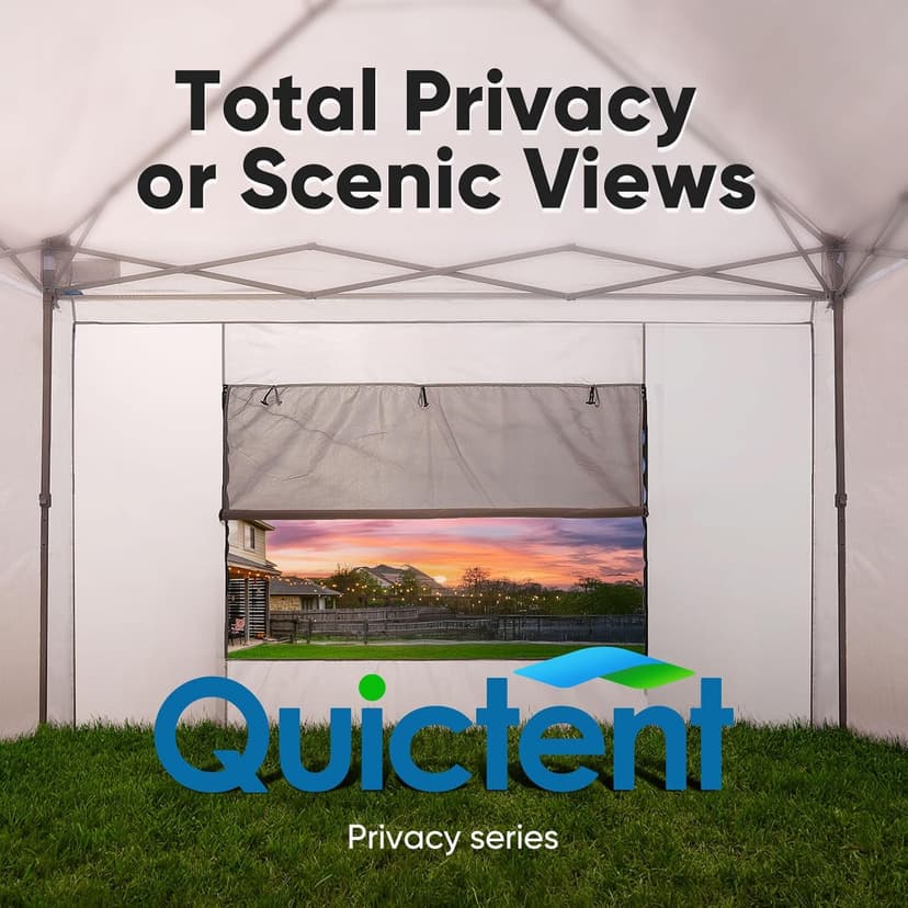Quictent 10x20 ft Pop up Canopy with Sidewalls Easy up Canopy Tent Instant Shelter with Windows for Outdoor Event Party