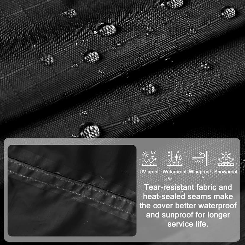ABCCANOPY Patio Deck Box Cover Waterproof And Dustproof Winter Protection Outdoor Storage Box Cover Universal Furniture Cover 54x28x24 Black