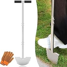 Serrated Edger Lawn Tool - Half Moon Shovel with Softer T-Handle, Lawn Edger for Yard, Garden, Landscaping, Sidewalk, Cable Burial - Ergonomic Design, Rust-Proof, 38 in.