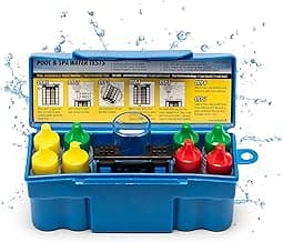 Taylor K-1004 DPD, 6-in-1 Pool Test Kit for for Free & Total Chlorine, Bromine, pH, Acid Demand, Total Alkalinity, 100+ Tests, Quick & Easy for Pools & Spas | Made in The USA