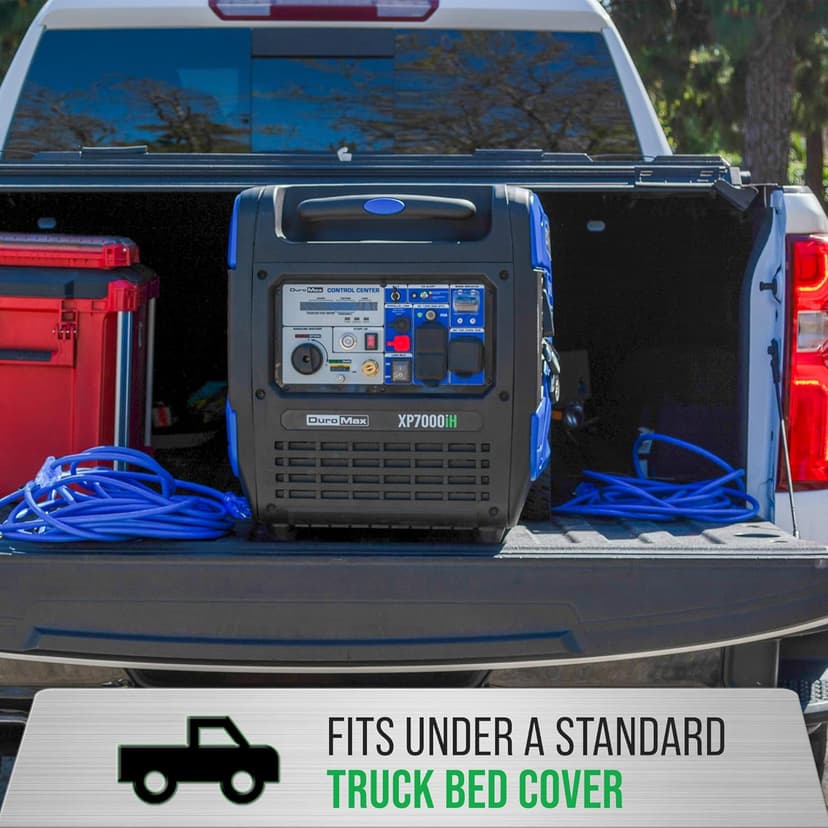 DuroMax XP7000iH 7,000-Watt Dual Fuel Portable Digital Inverter Generator - Gas & Propane, Remote Electric Start, RV & Emergency Ready
