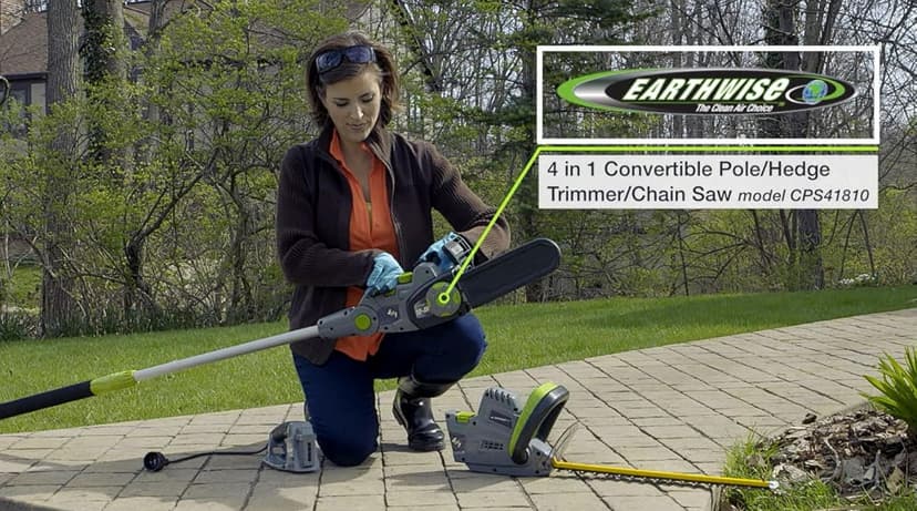 Earthwise 2-in-1 Convertible Pole Hedge Trimmer
