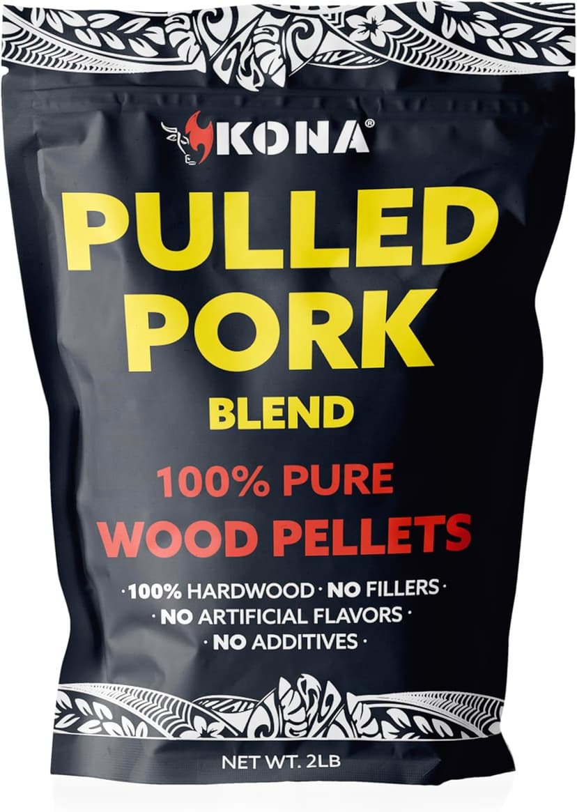 Kona Pulled Pork Blend Smoker Pellets, Intended for Ninja Woodfire Outdoor Grill, 2 lb Resealable Bag