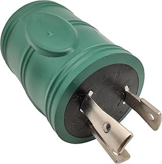 Parkworld 884968 Generator Adapter, 30A Generator 3-Prong to 30A 4-Prong, L5-30P Male to L14-30R for Home Back Power Transfer Switch or House Panel (Compact Adapter)