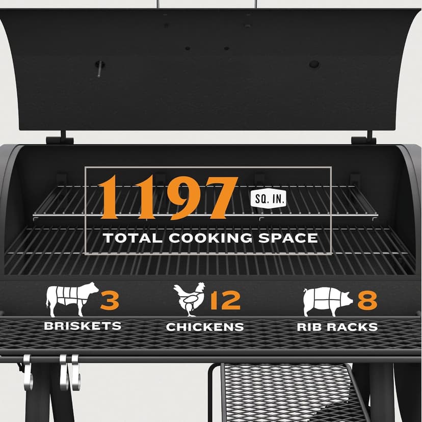 Oklahoma Joes® Highland Offset Reverse Flow Smoker and Grill - 24203003
