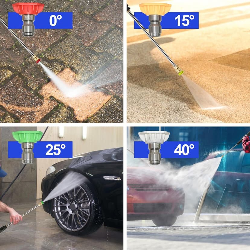 Power Washers Electric Powered 5000PSI-max 3.2GPM High Pressure Washer Car Cleaning Machine with Adjustable Spray Nozzle and Foam Cannon for Home Driveway Patio Deck, Deep Blue