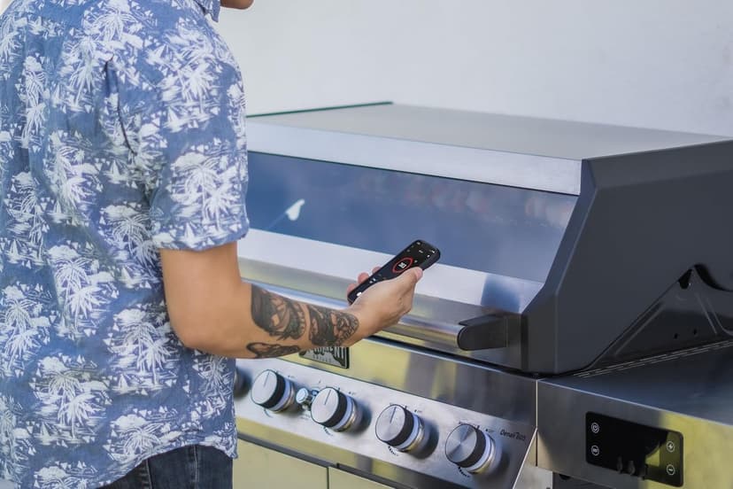 Monument Grills 6-Burner Convertible Natural Gas Smart bbq Grill Stainless Steel Denali 605 with Rotisserie Kit
