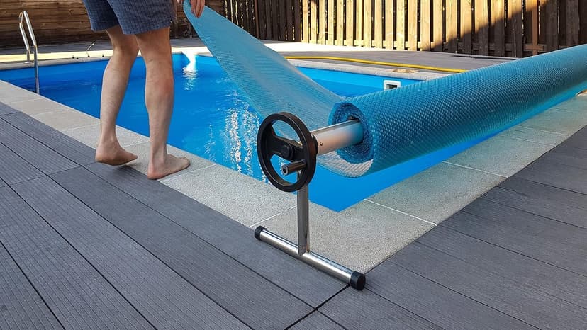 SunHeater Pool Solar Blanket - Heavy Duty Rectangular Thermal Cover with Bubbles - Heat Transfer Solar Pool Heater for In-Ground Swimming Pools - Durable 12 Mil Thick Polyethylene - 14' x 28' Feet