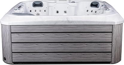 Comfort Hot Tubs - Hot Tub Spa - Seats 5-6 People - 51 Jets – Standard Heavy Duty Flip Cover, Water Fountains, Ozonator, LED Lights, Headrests, and More