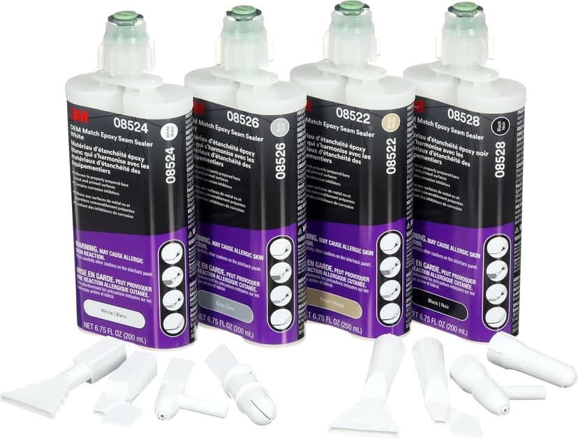 3M OEM Match Wide Stream 1K Tip, 33993, Pack of 10 Nozzles, Single Use, OEM Bead Style, for Automotive Wide or Flat Seam Sealing, Look and Texture Replication for Collision Repair
