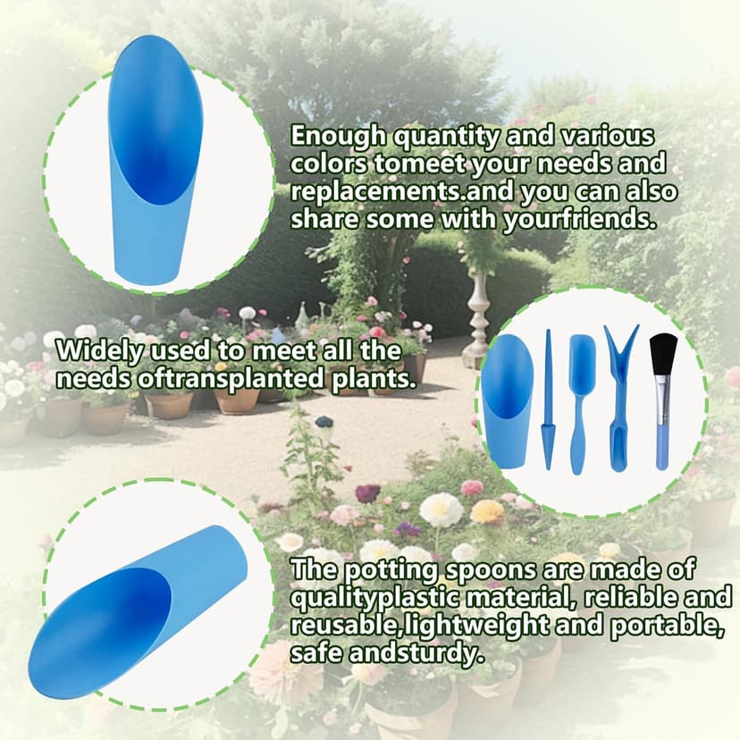 5 Pcs Mini Garden Tool Set Hand Tools Succulent Tools Transplanting Tools Set Succulent Care Plastic Kit Bonsai Potting Soil Indoor for Succulent Miniature Plant Gardening for Flower Planting