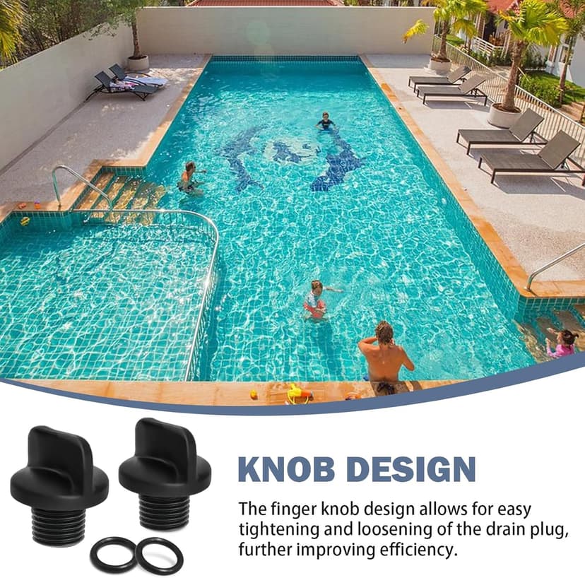 R0446000 Pool Pump Pipe Plug with O-Ring Replacement for Jandy Filter Pumps, Polaris Booster Pump & Water Purification System, Pool Spa Heater Drain Plugs (2 Pack)
