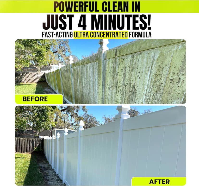 BEEST Vinyl Siding Cleaner for House Wash, 1 Gallon Makes Upto 26 Gallons of Multi-Surface Outdoor Cleaner - Ultra Concentrated Pressure Washer Soap for Siding, Fence, Brick, Concrete & More