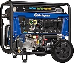 Westinghouse Outdoor Power Equipment 14500 Peak Watt Tri-Fuel Home Backup Portable Generator, Remote Electric Start, Transfer Switch Ready, Gas, Propane, and Natural Gas Powered
