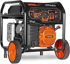WEN 5,600-Watt Dual Fuel Portable Generator with Wheel Kit, Electric Start, and CO Watchdog (DF5600X)