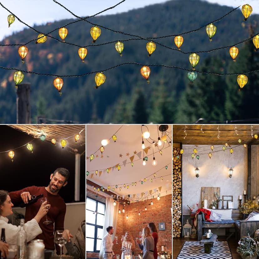 11FT Multicolor String Lights with 10 Bulbs, Colored Backyard Patio Indoor/Outdoor UL Listed String Lights,Hanging for Bistro Tents Market Cafe Gazebo Porch Party Wedding