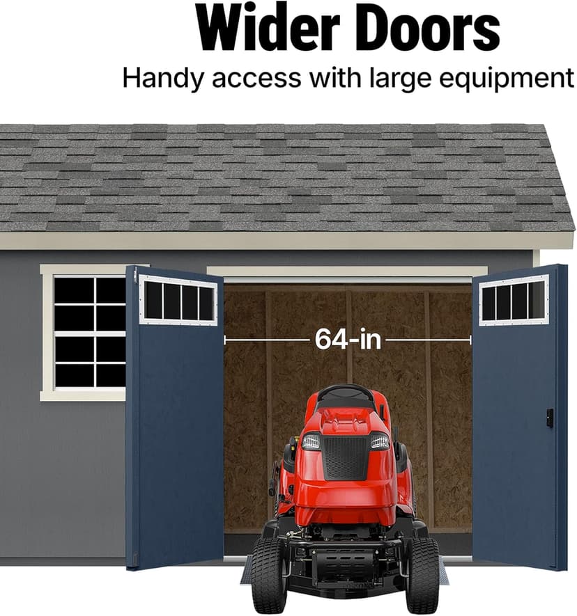 Handy Home Products Beachwood 10x12 Do-it-Yourself Wooden Storage Shed with Floor Kit- Does not Include Paint or Roofing Shingles