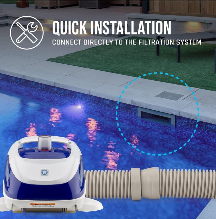 Hayward W3925ADV 25ADV Navigator Pro Suction Pool Vacuum (Automatic Pool Cleaner), White