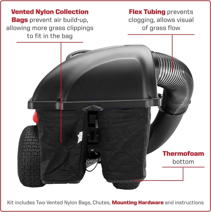 MTD Genuine Parts Double Lawn Mower Bagger - for 36-Inch Lawn Tractors (2020 and After) - Fits Various Troy-Bilt Models, (19A30045OEM)