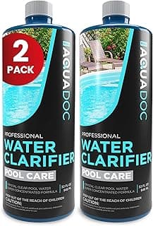 Pool Clarifier Liquid for Cloudy Water Treatment - Swimming Pool Water Clarifier to Support Water Clarity in Inground and Above Ground Pools - AquaDoc - 32oz 2 Pack