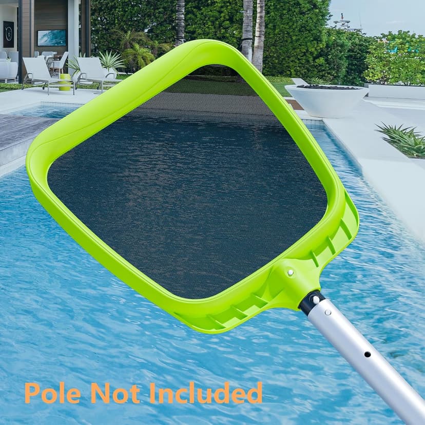 Sepetrel Pool Skimmer Net - Professional Heavy Duty Reinforced Frame Nylon Flat Leaf Rake Net,for Spa Pond Swimming Pool, Cleaning Supplies and Accessories, (Pole Not Included)