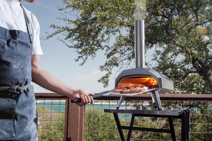 Ooni Karu 12 Multi-Fuel Outdoor Pizza Oven – 12 Inch Pizzas in 60 Seconds - Portable Wood and Gas Fired Pizza Oven with Pizza Stone, Dual Fuel Ooni Pizza Oven