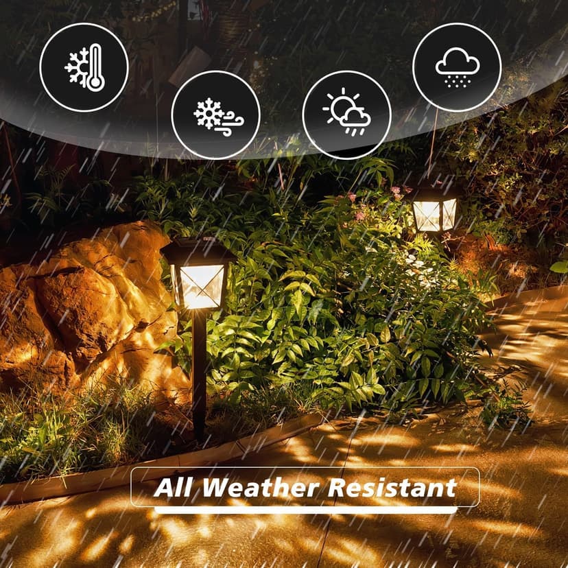Large Rotating Solar Lights Outdoor Waterproof 2 Modes Twinkling Decorative Lights for Garden Yard Pathway Walkway Decorations Landscape Lighting. (Set of 4)