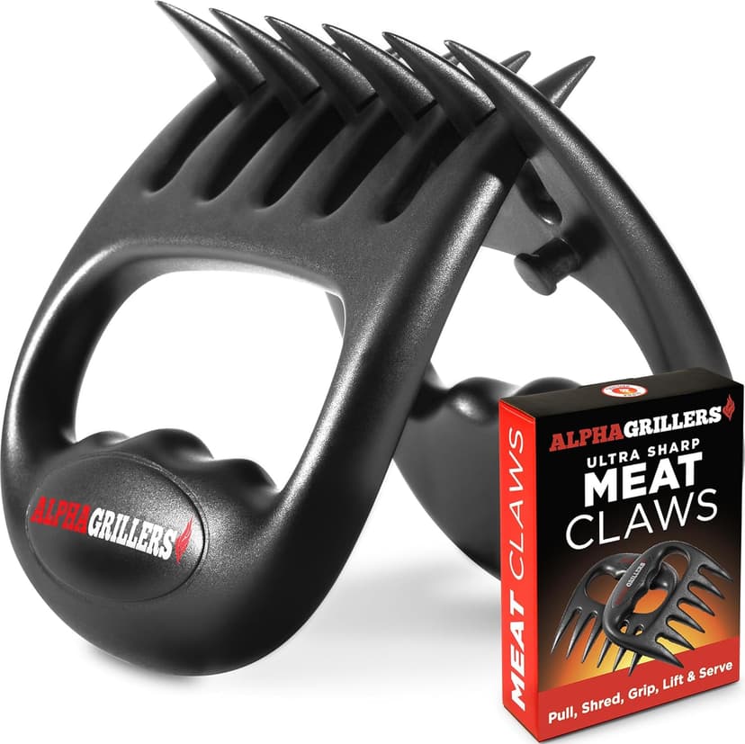 Alpha Grillers Meat Shredder Claws - BBQ Smoker Accessories Pulled Pork Tool - Barbecue Grilling Gifts for Men Him