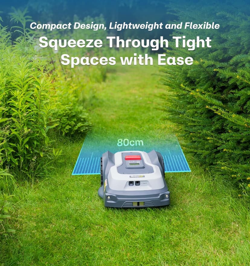 Robot Lawn Mower Boundary Wire-Free T1200Pro 2025 Version, Unlimited Mowing Zones, Customized Mowing Setting, RTK+ Real-time AI Vision Navigation and Obstacle Avoidance