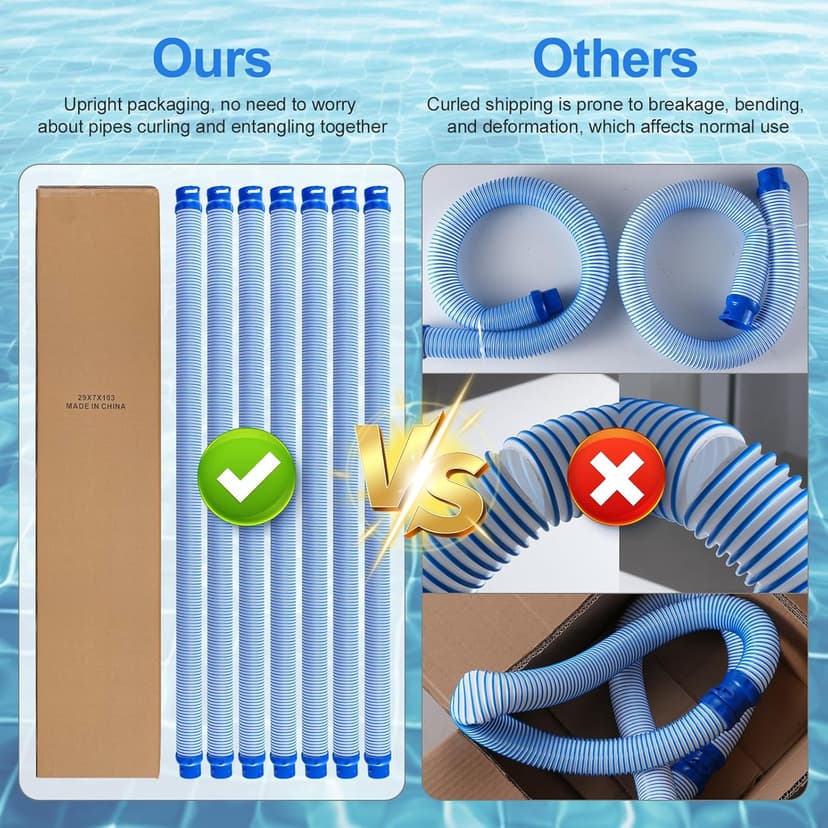 R0527700 Pool Cleaner Vacuum Hose for Zodiac MX6 MX8 Replacement Parts, Twist Lock Pool Vacuum Hose 39inch Suitable for Cleaning Swimming Pool （5 packs）