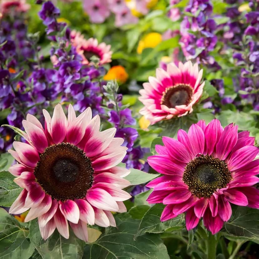 50pcs Rare Strawberry Pink Sunflower Seeds - Non-GMO Heirloom Variety for Your Unique Garden