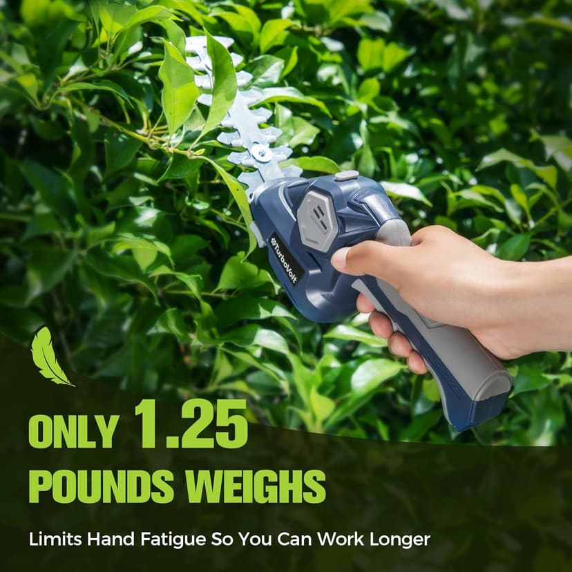 Cordless Grass Shear & Hedge Trimmer, Electric Shrub Trimmer - 2 in 1 Handheld Grass Cutter, Hedge Shear for Garden, Lawn, Rechargeable Lithium-Ion Battery and Type-C Cable Included
