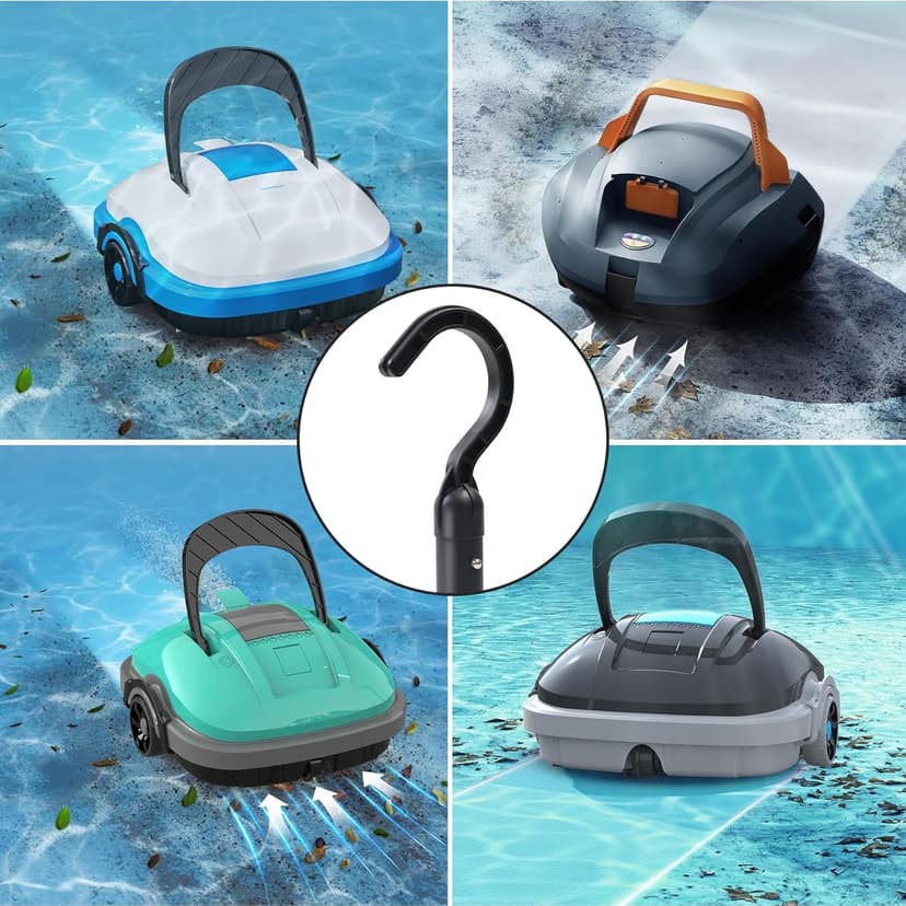 Hook for All Robotic Pool Cleaner, Accessories Hook Customized for Pool Vacuum Robot, Robotic Pool Cleaner Including Cordless, Above Ground and Underwater, Suitable for Telescopic Poles